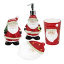 Ver imagem 5 de Decoração Natal Kit 4 Peças Papai Noel Banheiro Natalino