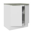 Ver imagem 6 de Balcão Madesa Lux 70 cm 2 Portas - Branco/Branco Veludo (Com Tampo)