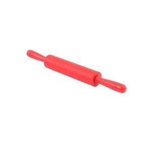 Rolo para Massas Pão Pizza em Silicone Vermelho 40CM