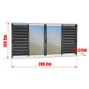 Ver imagem 2 de Veneziana Alumínio Elite 6 Folhas Moveis 100 x 200 V.Reflex Mix Preto Brimak