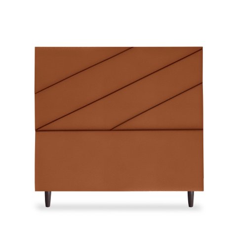 Cabeceira Estofada Queen Cristal 160cm Suede Terracota