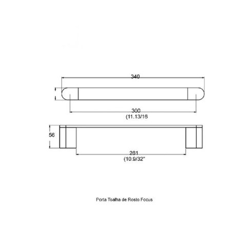 PORTA TOALHA DE ROSTO PERFLEX FOCUS CROMADO 12128410