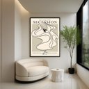 Ver imagem 1 de Quadro Canvas Mulher Minimalista 90x60cm Mold Preta