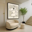Ver imagem 3 de Quadro Canvas Mulher Minimalista 90x60cm Mold Preta