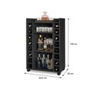 Ver imagem 3 de Adega Bar para 16 Garrafas Belgica Preto - Rede Móveis