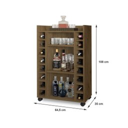 Adega Bar para 16 Garrafas Belgica Ferrara - Rede Móveis - 3