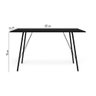 Mesa Sala de Jantar Paraty Preto 120x75cm Tampo Preto - 3