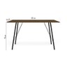 Mesa Sala de Jantar Paraty Preto 120x75cm Tampo Amêndoa - 3