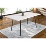 Mesa Sala de Jantar Paraty Preto 150x90cm Tampo Branco - 1