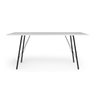 Mesa Sala de Jantar Paraty Preto 150x90cm Tampo Branco - 2