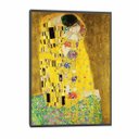 Ver imagem 1 de Quadro Decorativo Canvas Klimt - o Beijo Moldura Preta 45x30cm