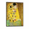 Quadro Decorativo Canvas Klimt - o Beijo Moldura Preta 45x30cm - 1