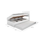 Ver imagem 3 de Cama Bau Solteiro Larissa Branco com Cama Auxiliar Dani Framar