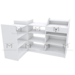 BALCÃO CAIXA VITRINE M313.B 100% MDF (EXPOSITOR, LOJA) MUNDI MOVEIS - 2