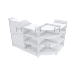 BALCÃO CAIXA VITRINE M313.B 100% MDF (EXPOSITOR, LOJA) MUNDI MOVEIS - 3