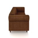 Ver imagem 7 de Sofá Living Sala de Estar Stanford Chesterfield 2 Lugares 200cm Pés de Madeira Couro Marrom Manchado