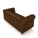 Ver imagem 6 de Sofá Living Sala de Estar Stanford Chesterfield 2 Lugares 200cm Pés de Madeira Couro Marrom Manchado