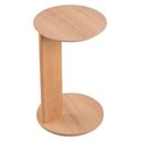 Ver imagem 3 de Mesa Lateral de Apoio Orgânica Chanfrada Artesano 35 Cm (larg) Mdp Hanover (mel) Pés Madeira Maci