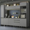 Ver imagem 1 de Armário de Cozinha Completa 280cm Cinza Nice Madesa 01