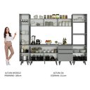 Ver imagem 6 de Armário de Cozinha Completa 280cm Cinza Nice Madesa 01