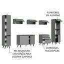 Ver imagem 5 de Armário de Cozinha Completa 280cm Cinza Nice Madesa 01