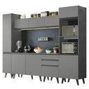 Ver imagem 3 de Armário de Cozinha Completa 280cm Cinza Nice Madesa 01