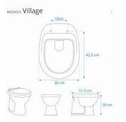 Tampa de Vaso Sanitário Poliéster Village Bco para Deca Clean - 6