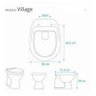 Tampa de Vaso Sanitário Poliéster Village Bco para Deca Clean - 6