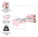 Ver imagem 3 de Cama Bau Liz Solteiro Princesas com Cama Auxiliar Ja Moveis