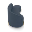 Ver imagem 7 de Sofá 4 Lugares Orgânico 220cm Pé Dourado Morgan Suede Azul Mar D03 - D’Rossi