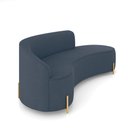 Ver imagem 6 de Sofá 4 Lugares Orgânico 220cm Pé Dourado Morgan Suede Azul Mar D03 - D’Rossi