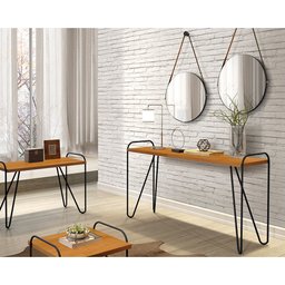 Espelho Luxo Redondo Industrial Alça de Couro Sunset - Preto Fosco - 2 Espelho Luxo Redondo Industrial Alça de Couro Sunset - Preto Fosco - 2