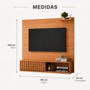Ver imagem 4 de Painel TV Tucson Ripado Freijó 55 Polegadas Porta de Correr