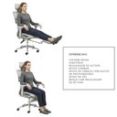 Ver imagem 4 de Cadeira de Escritório Diretor Giratória Ergonômica Mix Cor Cinza - Sallar Home
