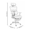 Ver imagem 5 de Cadeira de Escritório Diretor Giratória Ergonômica Mix Cor Cinza - Sallar Home