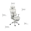 Ver imagem 3 de Cadeira de Escritório Diretor Giratória Ergonômica Mix Cor Cinza - Sallar Home