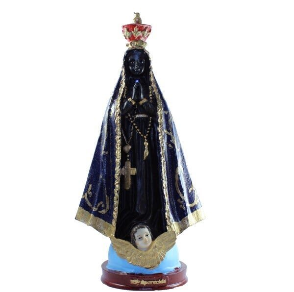 Escultura Nossa Senhora de Aparecida 30 cm resina