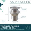 Ver imagem 2 de Válvula Click 1 1/4 Inox Ralo Pia Banheiro Cuba Pia 40mm Antiodor