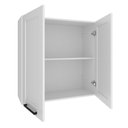 Ver imagem 3 de Armário Aéreo Cozinha 80 cm Grazi 2 Portas 1 Prateleiras Branco - Tecno Mobili