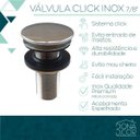 Ver imagem 5 de Valvula Ralo Pia Lavatorio Banheiro 7/8 Click Inox Cuba Lavabo