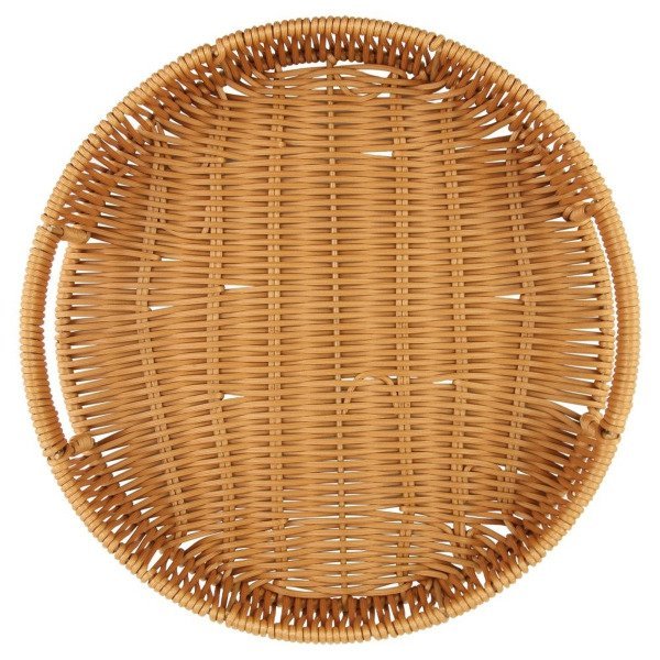 Bandeja Servir Decorativa Redonda Tipo Vime Artificial 35cm - 2