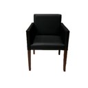 Ver imagem 2 de Poltrona Nina Executiva para Sala de Recepção em Tecido Sintético - Preto