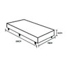 Base Box Solteiro Sp Móveis Sintético Branco - 27x78x188:branco - 2