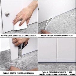 Fita Autoadesiva Protetor de Porta Janela Veda Frestas Proteção Insetos Vento 25Mmx5M - 6
