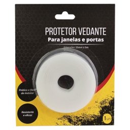 Fita Autoadesiva Protetor de Porta Janela Veda Frestas Proteção Insetos Vento 25Mmx5M - 1