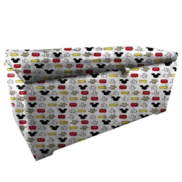 Bau Puff Organizador Porta Treco Brinquedos Sapatos Infantil Multiuso Mickey Roupas