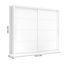 Ver imagem 4 de Guarda-Roupa Casal 2 Portas de Correr Branco Ártico - Imperador Plus/Zanzini