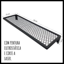 Prateleira Decorativa Jardim Orquideas Floreira Aço Preta - 2