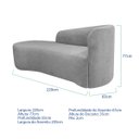Ver imagem 3 de Kit Divã Recamier Orgânico França 220cm Lado Esquerdo e Poltrona Amore Linho
