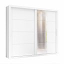 Ver imagem 2 de Guarda-Roupa Casal 2 Portas de Correr com Espelho Branco Ártico - Imperador Plus/Zanzini